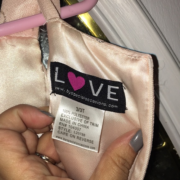 Pink and silver dress (3T-toddler) - Picture 2 of 3